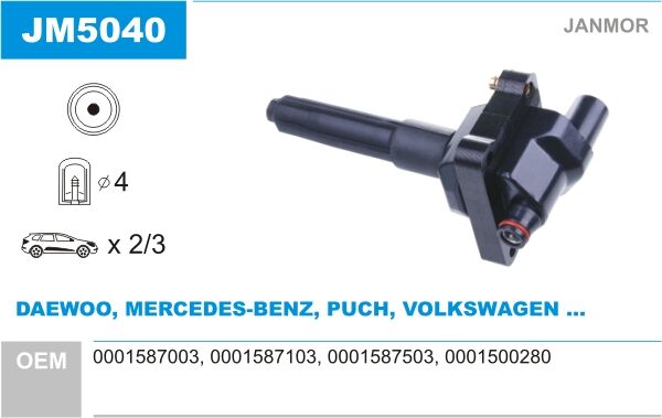 Janmor Zündspule Jm5040 Für Mercedes