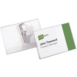 Durable Namensschilder 90x54 mm 811119 transparent, 9x5.4 cm