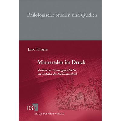 Minnereden im Druck, Taschenbuch von Jacob Klingner, Erich Schmidt Verlag, 978-3-503-12242-4
