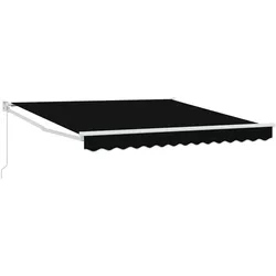 vidaXL manuelle einziehbare Markise Schwarz 350x250 cm