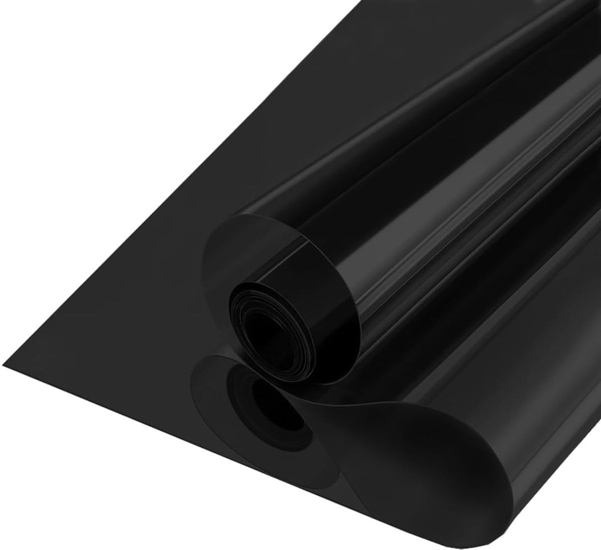 Zwarte spiegelfolie voor zonwering en privacy - 40 x 300 cm