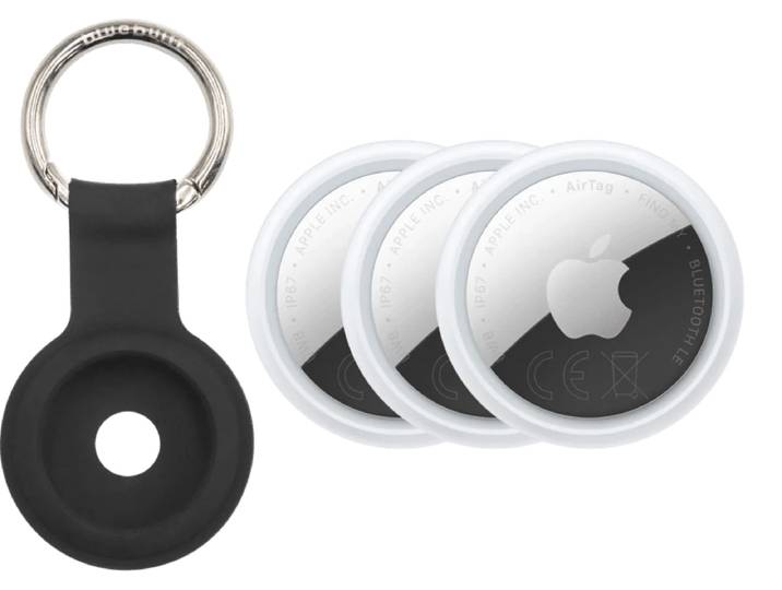 Apple AirTag 2 (3-Pack) + BlueBuilt Apple AirTag Sleutelhanger