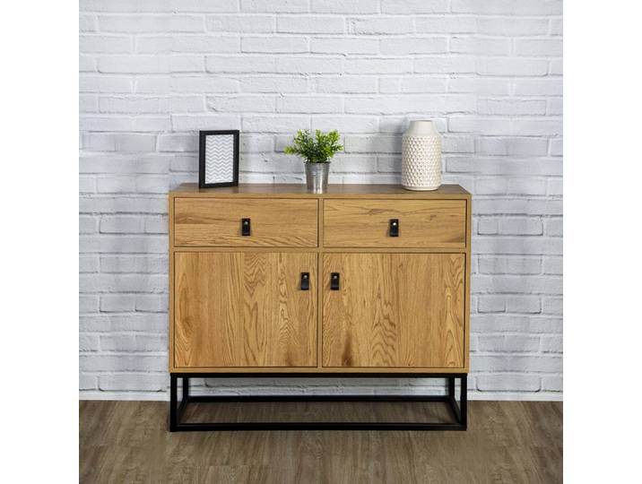 Buffet - Home Deco Factory - Abbott - Bois Et Métal - Marron Et Noir