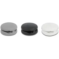 DELOCK Kabelhalter Mini mit 4 Durchführungen Set 3 Stück