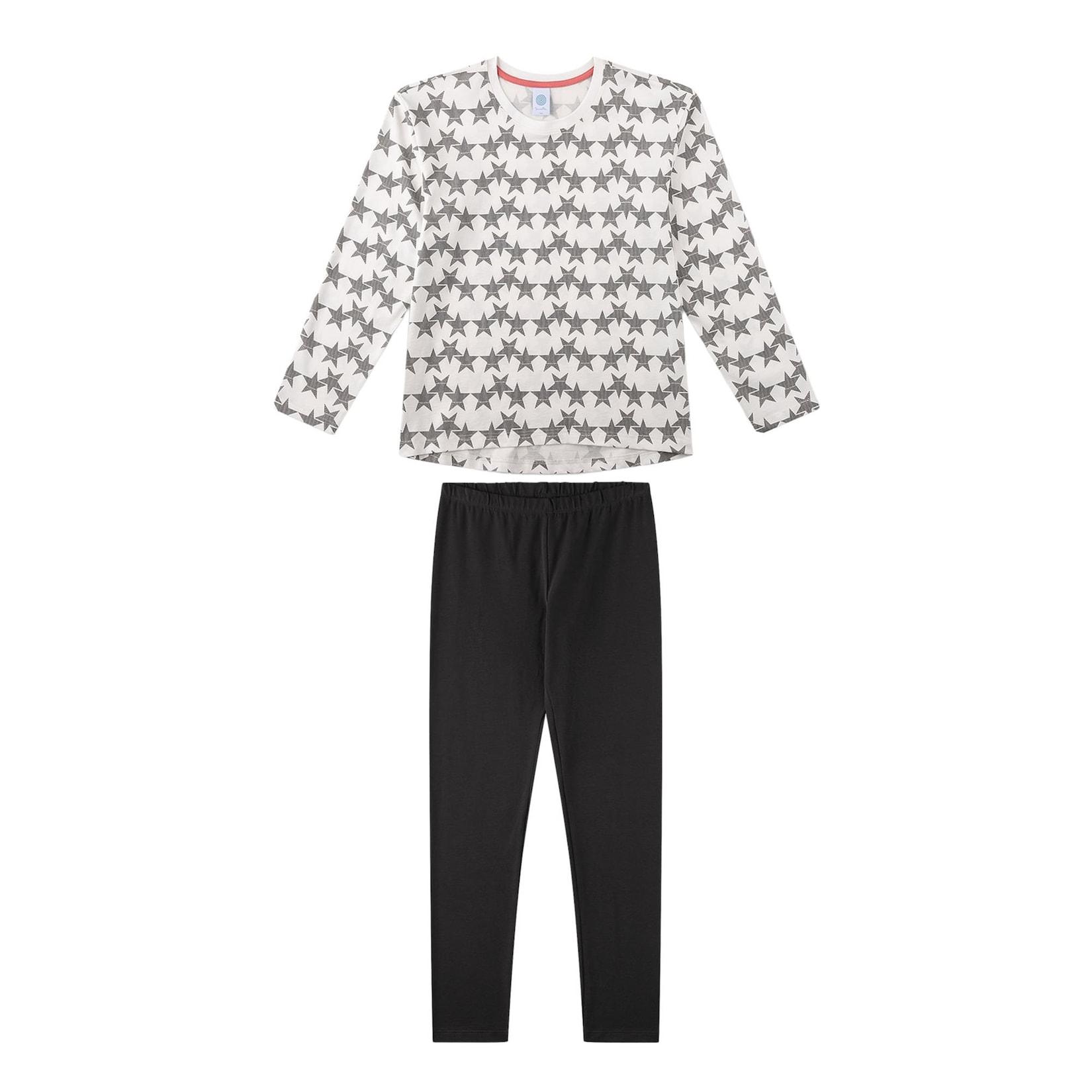 Pyjama Teenager lang Stars Mädchen Pyjama