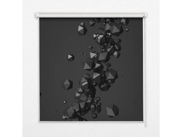 Tulup Innenrollo - Fensterrollo - Rollo - 80x180 cm - Herabfallende Blöcke, Schwarz, Kunststoff, Rechteckig, 80x180x0.5 cm, Heimtextilien, Vorhänge, Rollos