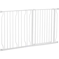 Hunde Türschutzgitter Treppenschutzgitter, 75-145 cm Hunde Türgitter Weiß
