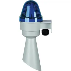 COBLHP582GT24BL - Kleinhupe, mit Trichter, grau, blaue Linse, 24V DC
