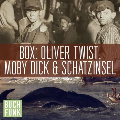 Dreifaches Abenteuer: Oliver Twist, Schatzinsel, Moby Dick - Herman Melville,Robert Louis Stevenson,Charles Dickens, Audio, 4056198029107