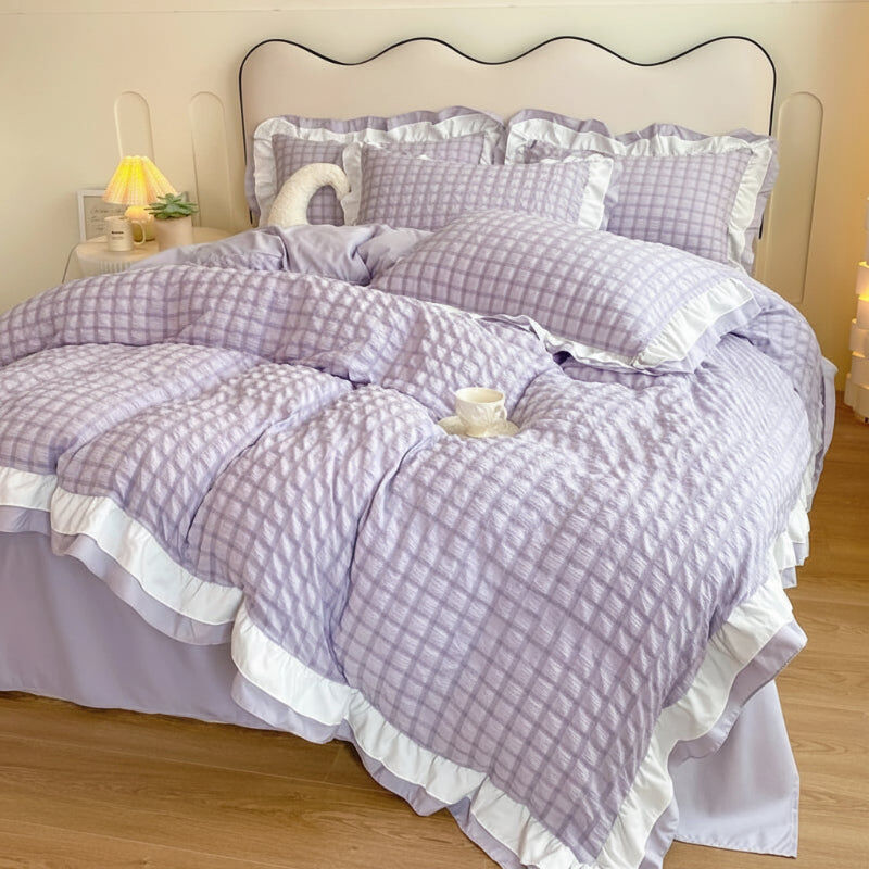 La parure de lit Parure de Lit 240x260 Violet - 50x75 cm 240x260 cm