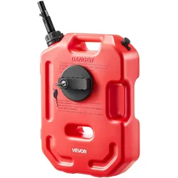 VEVOR Kraftstoffkanister 10 L, Benzinkanister mit Ausguss & verschließbarer Halterung, max. Durchflussrate 15 L/min, Flüssigkeitsbehälter für die meisten Autos, Motorräder, ATVs & UTVs, rot