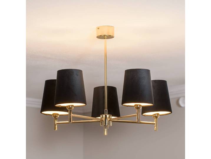 Kronleuchter Nita Domiluce, dimmbar, messing / gold, für Wohn- / Esszimmer, Metall, Modern, Kronleuchter