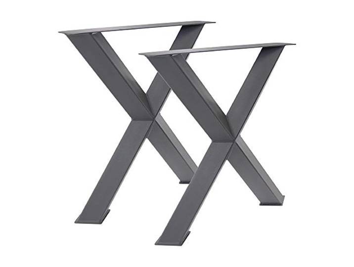2 Stück - NEW Tischgestell X 45°- 8080 Anthrazit Db703 Feinstruktur