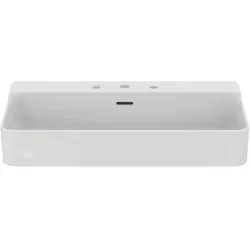 Ideal Standard Waschtisch Conca, 3 Hahnenlöcher, geschliffen, weiß, 800x450x165 mm