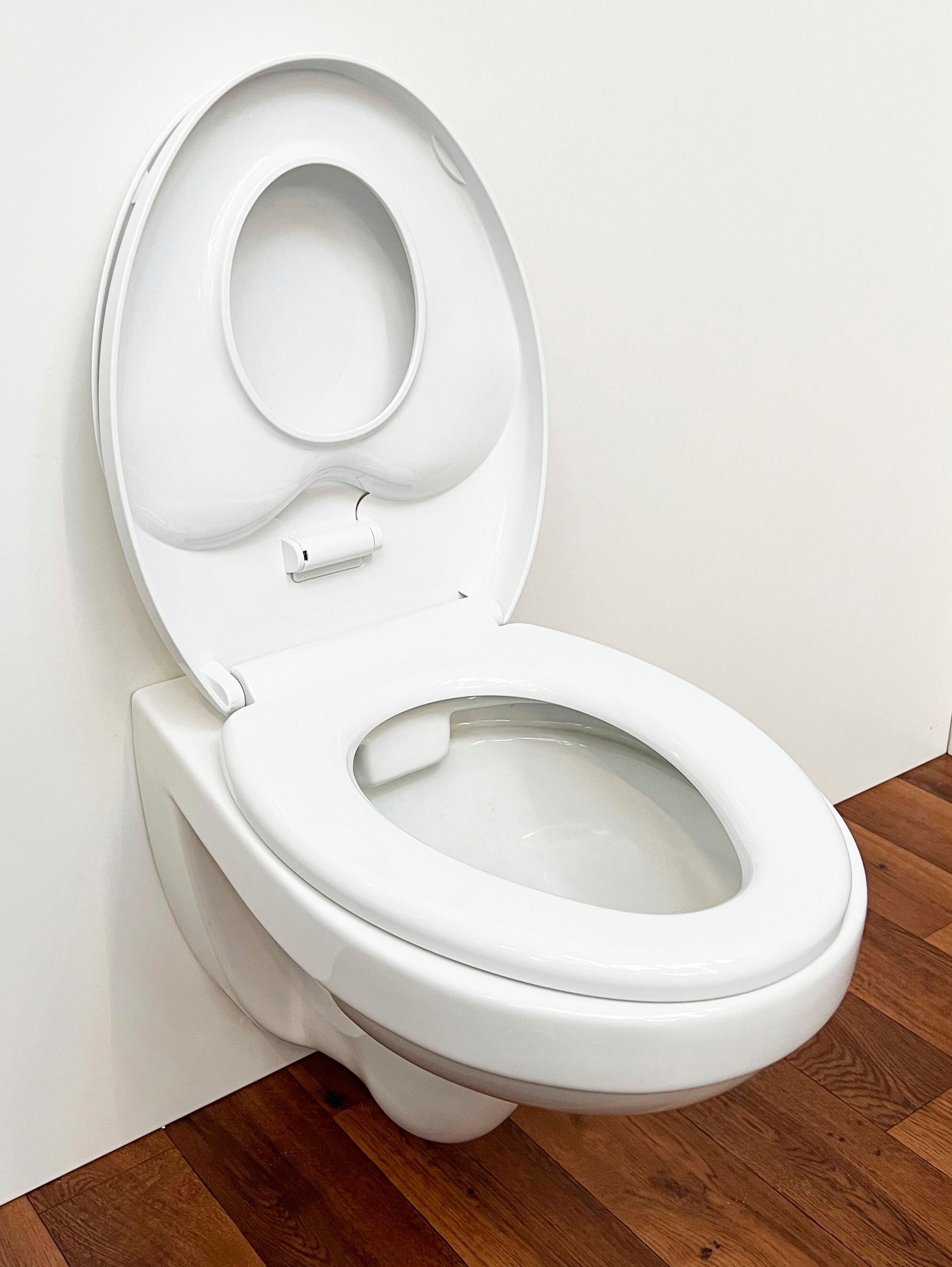 Kinder-WC-Sitz ADOB "Family", weiss (weiß), B:44cm L:37cm, Kunststoff, WC-Sitze, Kinder-WC-Sitz, mit Absenkautomatik weiß Einheitsgröße
