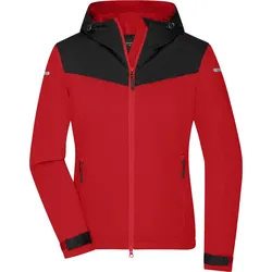 James & Nicholson Damen Outdoor Softshell Jacke Softshell-Jacke JN1179 light red/black/light red XS