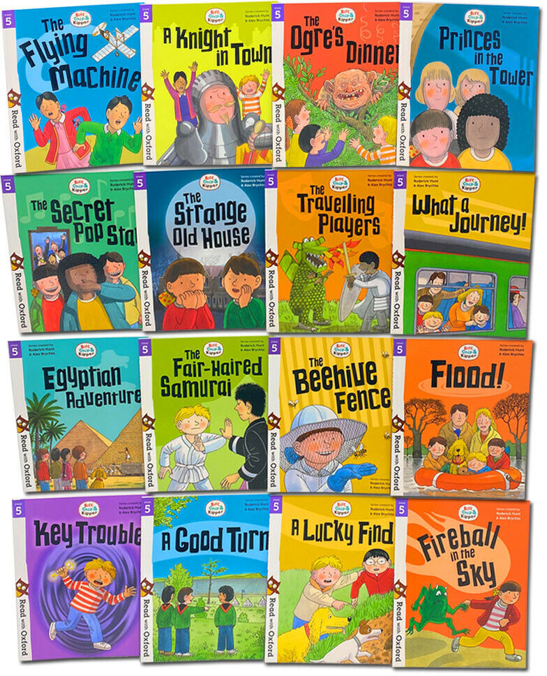 OXFORD UNIVERSITY PRESS Biff Chip and Kipper Stage 5 Read with Oxford: 6+: 16 Books Collection Set