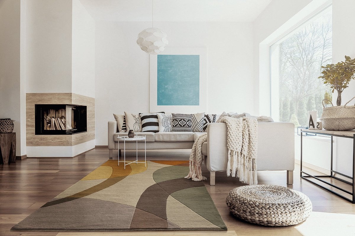 Acsento Corte Yellow Vloerkleed - Geometrisch - Wol - Rechthoekig - Veelkleurig