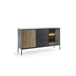 Sideboard   ¦ schwarz ¦ Maße (cm): B: 153,4 H: 83,2