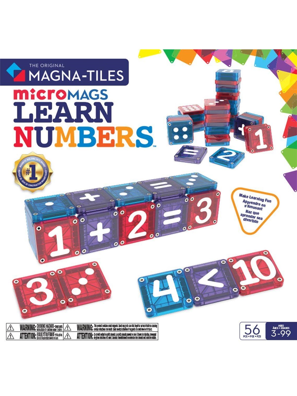 Magna-Tiles Learn Numbers 56 pcs