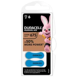 Duracell DA675 6er-Blister / Ultra+ Hörgeräte-Knopfzellen