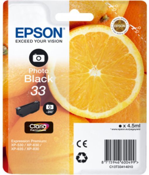 Epson 33 (C13T33414012) - Fotoschwarz - Druckerpatrone