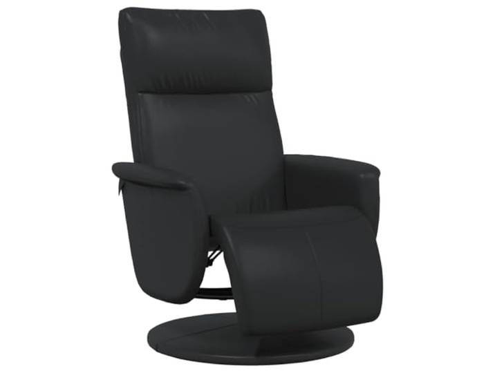 vidaXL Relaxsessel mit Fußteil Schwarz Kunstleder