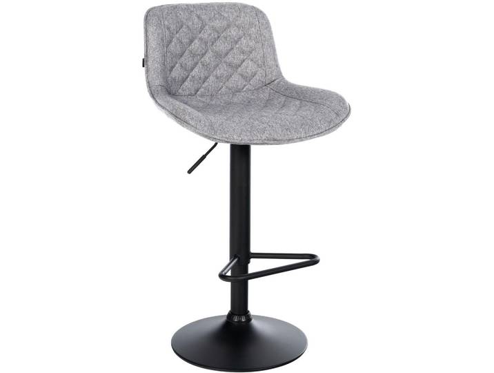 CLP Barhocker Stoff Grau, Metall, 50x84x52 cm, Esszimmer, Barmöbel, Barhocker