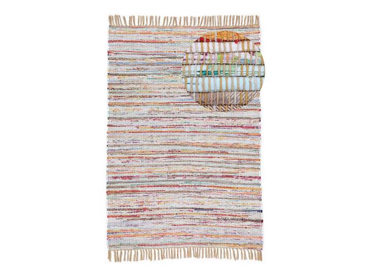 Tapis en coton Kelim Chindi Gris/Taupe 140 x 200cm Coton