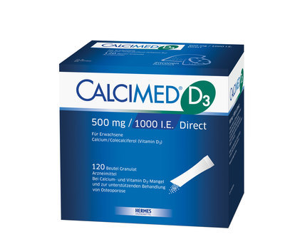 HERMES Arzneimittel GmbH CALCIMED D3 500 mg/1000 I.E. Direct Granulat 120 St 12414072