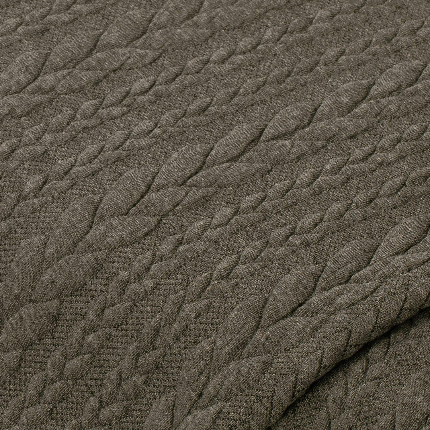 Jacquard-Jersey "Zopf" in 3D-Optik, grau