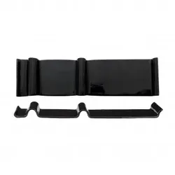 Schwarzes Sushi-Tablett aus Glas, 38 x 10 cm, Venedig, handgefertigt, M1934, 2er-Pack