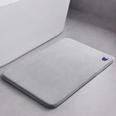 Champion Logo Patch Memory Foam Bath Mats