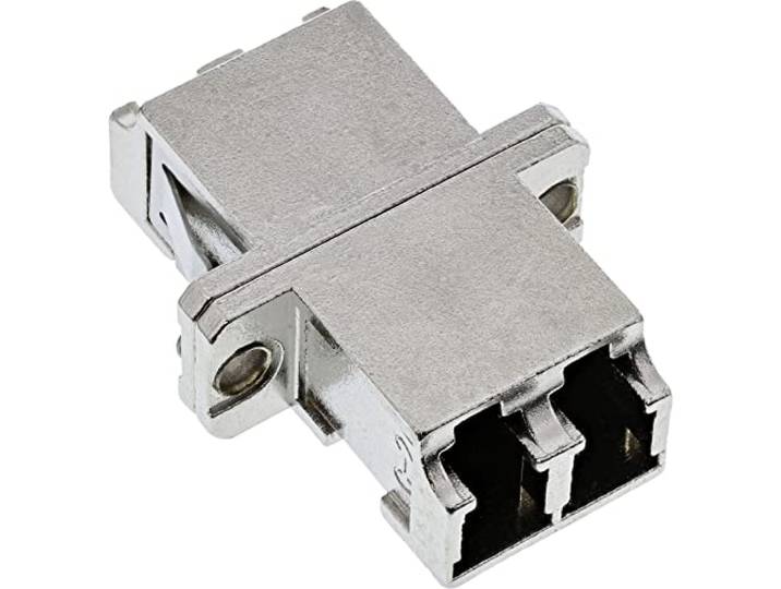 InLine 89989M LWL metalen koppeling, duplex LC/LC, multimode, keramische huls, voor inbouw