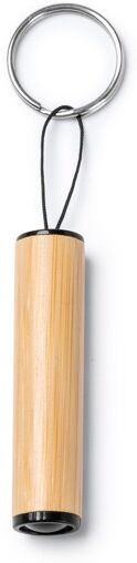 Porte-clés lampe de poche personnalisable en bambou Vesel beige TAILLE UNIQUE ADULTE