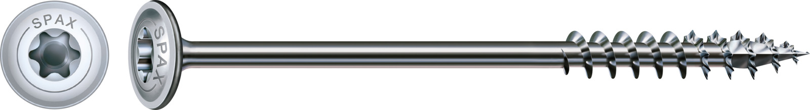 SPAX Holzbauschraube WIROX - Teilgewinde, Tellerkopf, T-STAR plus, 4CUT, WIROX 0251010601205