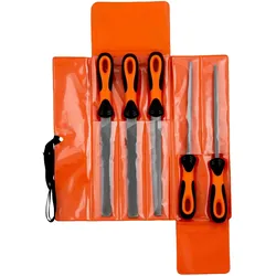 Bahco, Raspel + Feile, ERGO Feilensatz, 4 x Bastardhieb/1 x Halbschlicht 200 mm 5-teilig (200 mm)