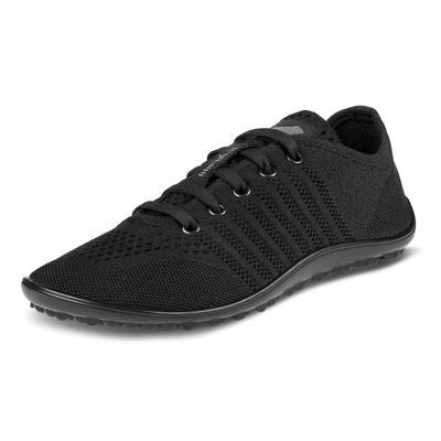 Barfußschuh LEGUANO "GO", Damen, Gr. 40, schwarz, Textil, Schuhe Barfußschuh, mit praktischer Schnürung, Freizeitschuh, Halbschuh, Schnürschuh