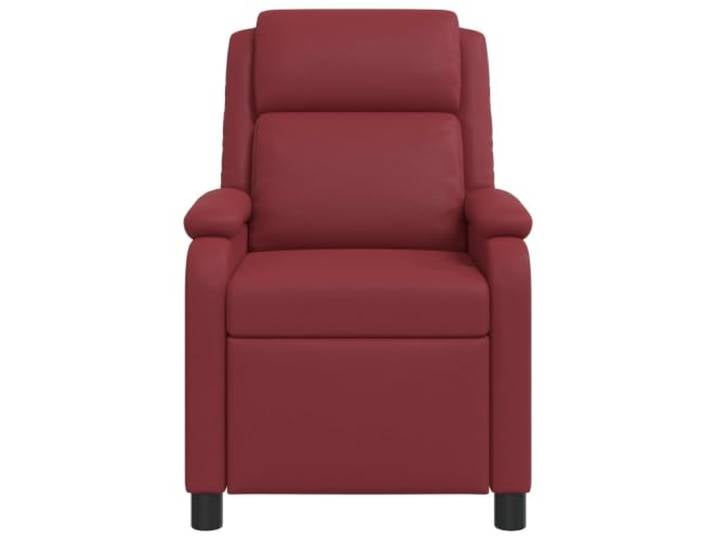 Sessel Recliner Rotwein PU Leder Verstellbar 115-160 Grad Verstellbar, weiches PU-Leder, stabiler Rahmen, minimalistische Beine, leicht zu reinigen