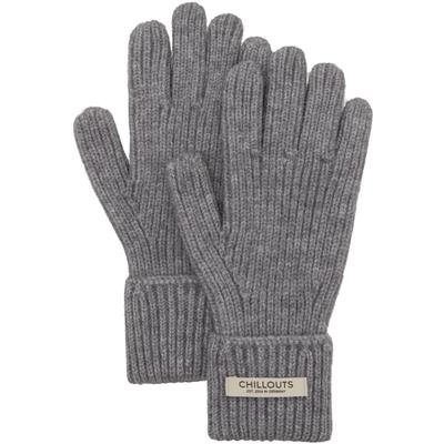Strickhandschuhe CHILLOUTS "Vala Glove", Damen, grau, Strick, Obermaterial: 100% Polyester, Handschuhe, Unisex Strickhandschuhe für Herbst und Winter