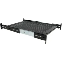 StarTech 2u Sliding Rack Mount Shelf, Serverschrank Zubehör, Schwarz