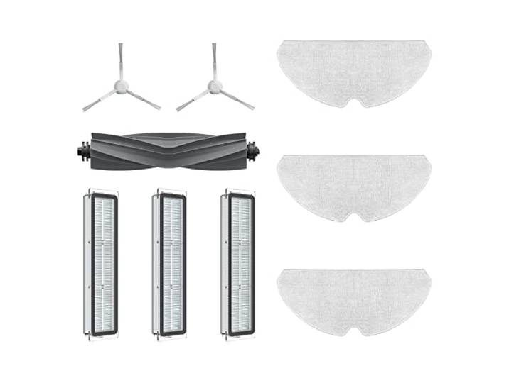 Dreame 1x Brosse Principale 2X brosses latérales 3X Filtre à Cartouche Anti-poussière 3X Chiffon Lavable pour aspirateur Robot D10s