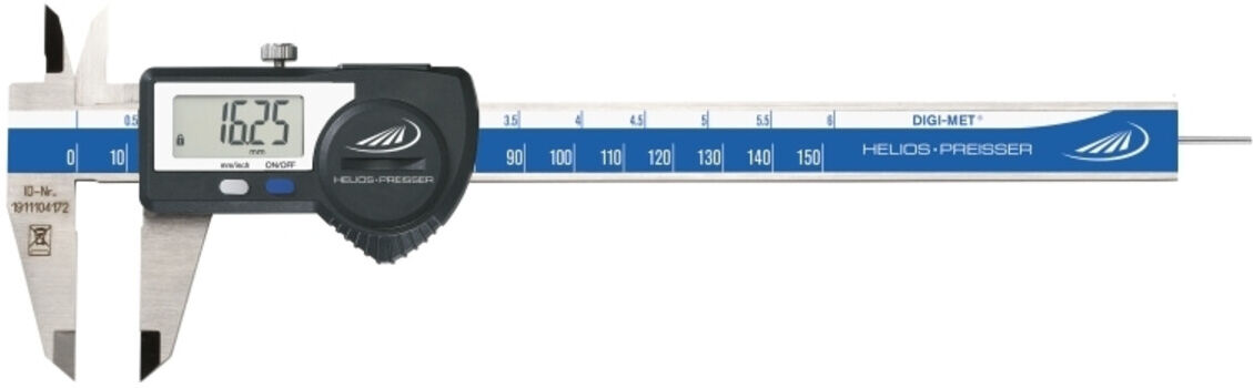Helios-Preisser Digitaler Tiefenmessschieber .RS232+ Digimatic DATA VARIABLE rd. Tfm, 150 mm (1320516)