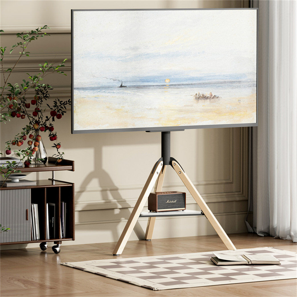 Symple Stuff TV Stand for TVs up to 75" Black;White;Oak Wood 75"