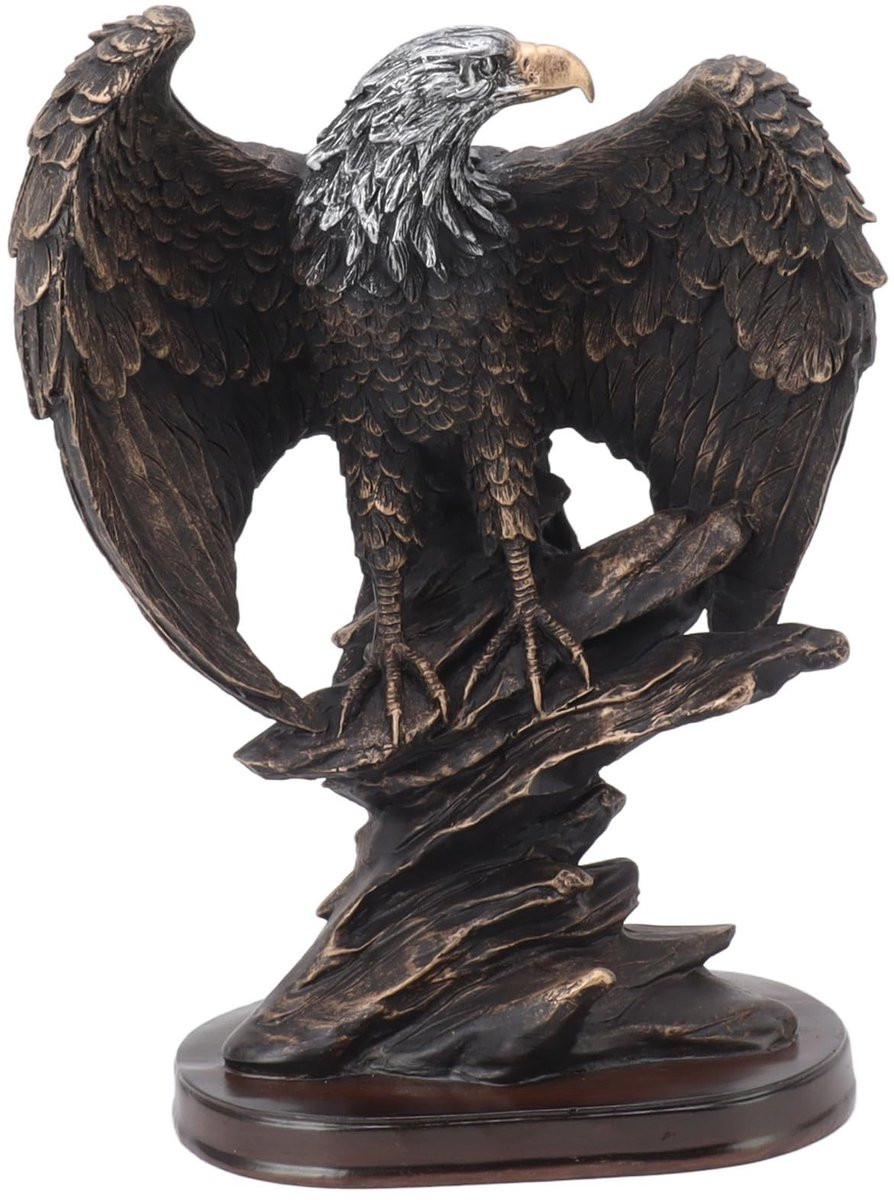 Dailygoods Dailygoody Arend standbeeld - Decoratieve vintage sculptuur in brons kleur