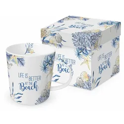 Ocean Life is better Trend Mug, in Geschenkbox, Tasse, Teetasse, Kaffee Becher, 350 ml, 604391