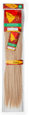 The Sassy Collection Silky Straight Natural Blonde 18 Inch Human Hair Extension