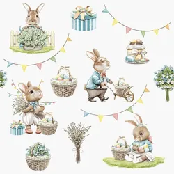 240x PAPER + DESIGN Tissue-Serviette 33 x 33 cm Bunny Joy 3-lagig