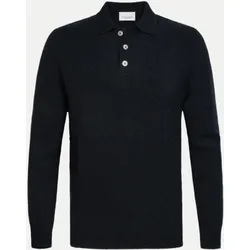 Strick-Poloshirt Schwarz XL