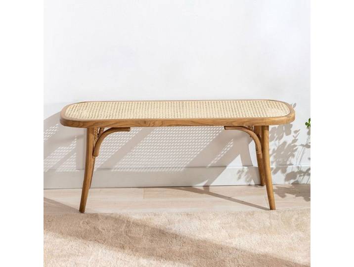 Wahson Banc de Salle à Manger en Bois Massif Banquette et Banc de Cuisine Vintage Banc d'Entrée pour Restaurant Bois Naturel